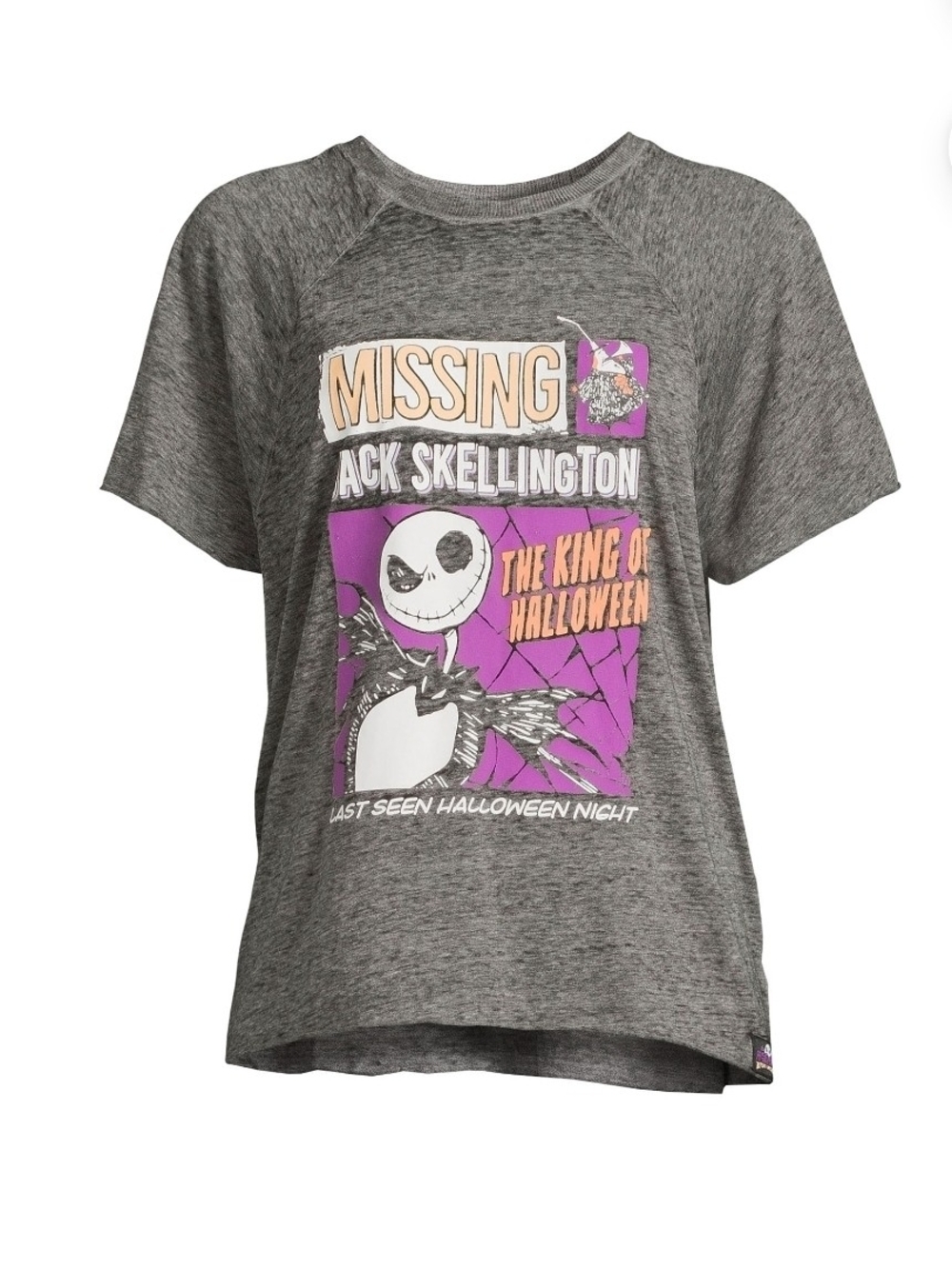 Disney NEW Nightmare Before Christmas Jack Skellington Pajama Top Gray M 8-10